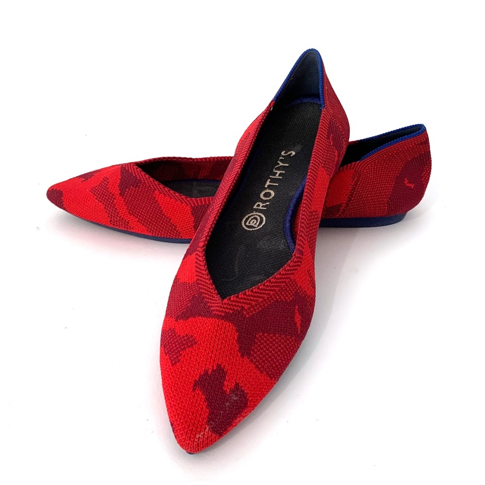 Red camouflage Rothy’s
